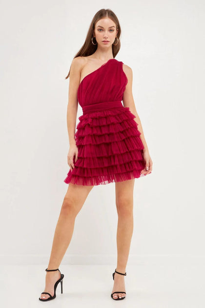 Tiered Tulle Mini Dress