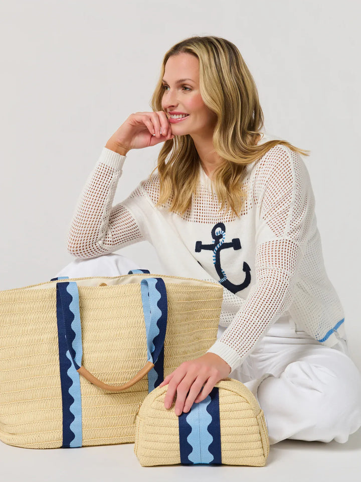Shiraleah Tote Blue Marbella Tote