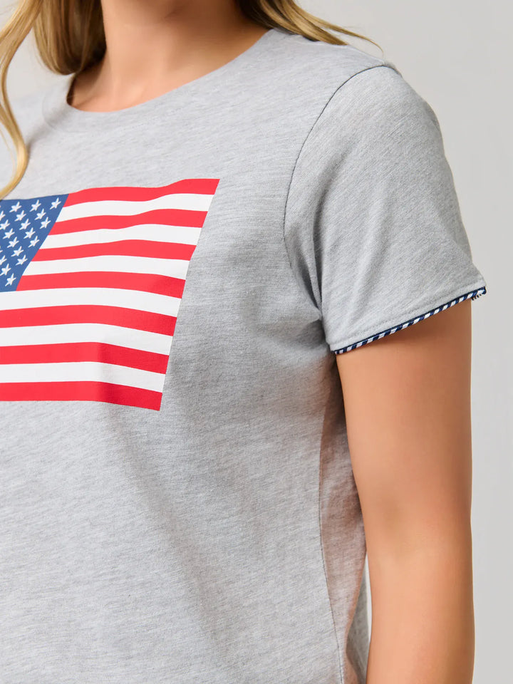 Shiraleah Tee American Flag Relaxed Tee