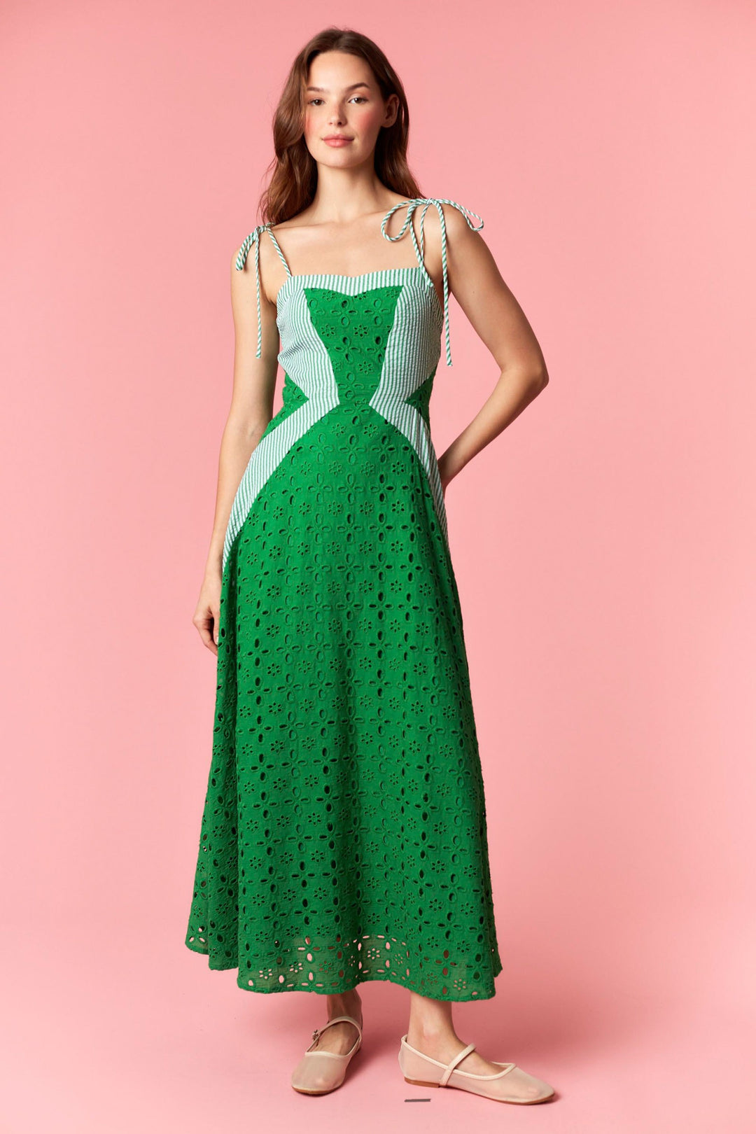 Camilla Eyelet Stripe Dress