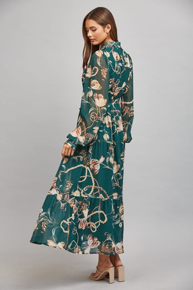 Fate Maxi Dress Colette Chiffon Waist Tie Dress