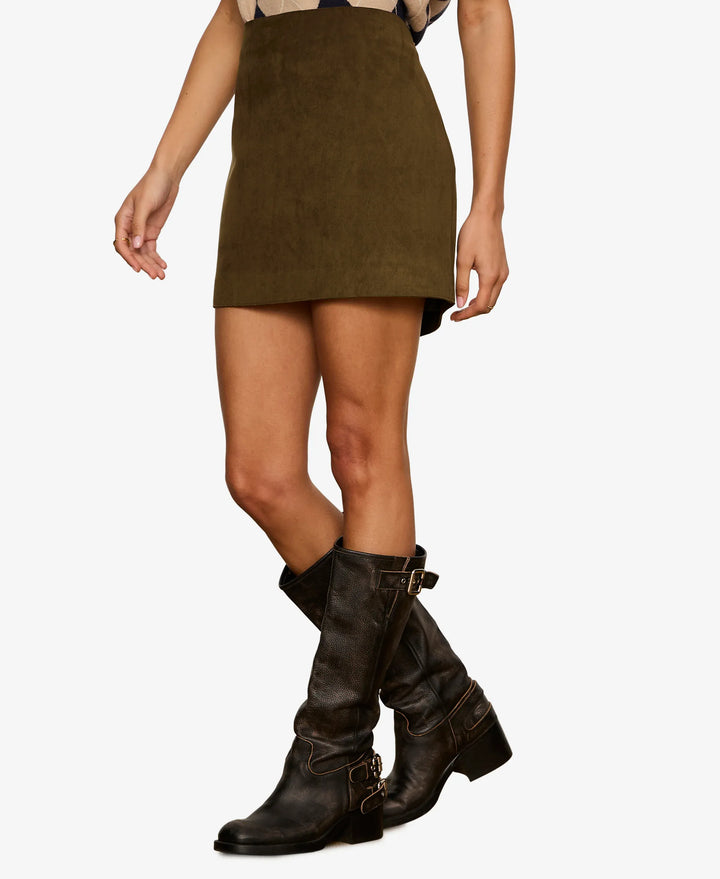 All In Suede Mini Skirt
