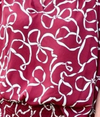 Adrienne Top Deep Bows / S Paige Shirred Top