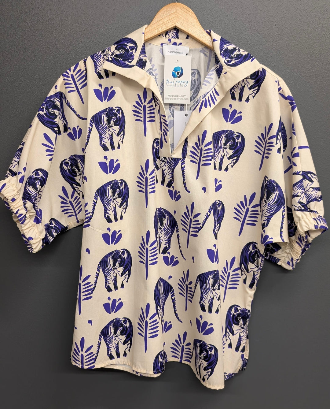 Adrienne Top Purple Prowl / S Sloan Drop Shoulder Top