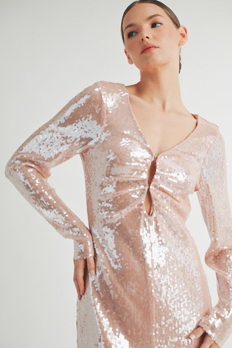 Aiblee Dress Pink / S Sofia Sequin Dress