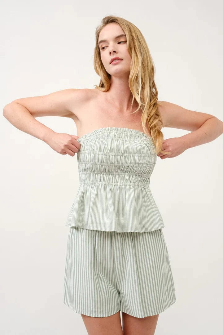 Aiblee Set Mila Strapless Top & Shorts Set