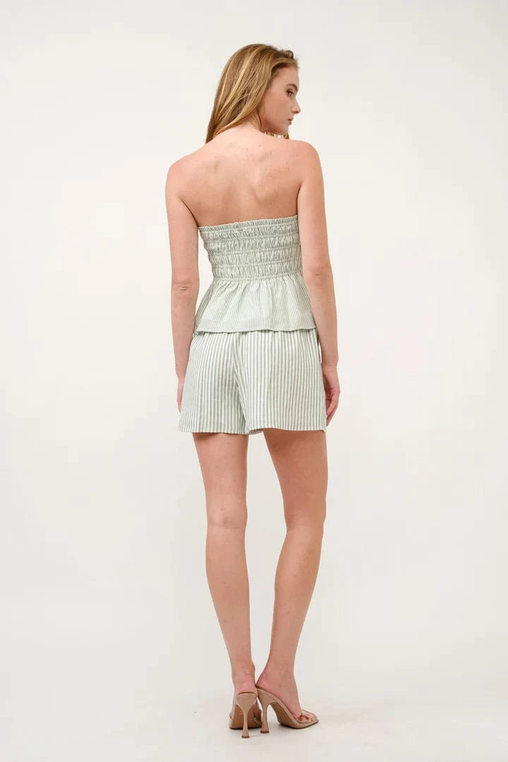 Aiblee Set Mila Strapless Top & Shorts Set