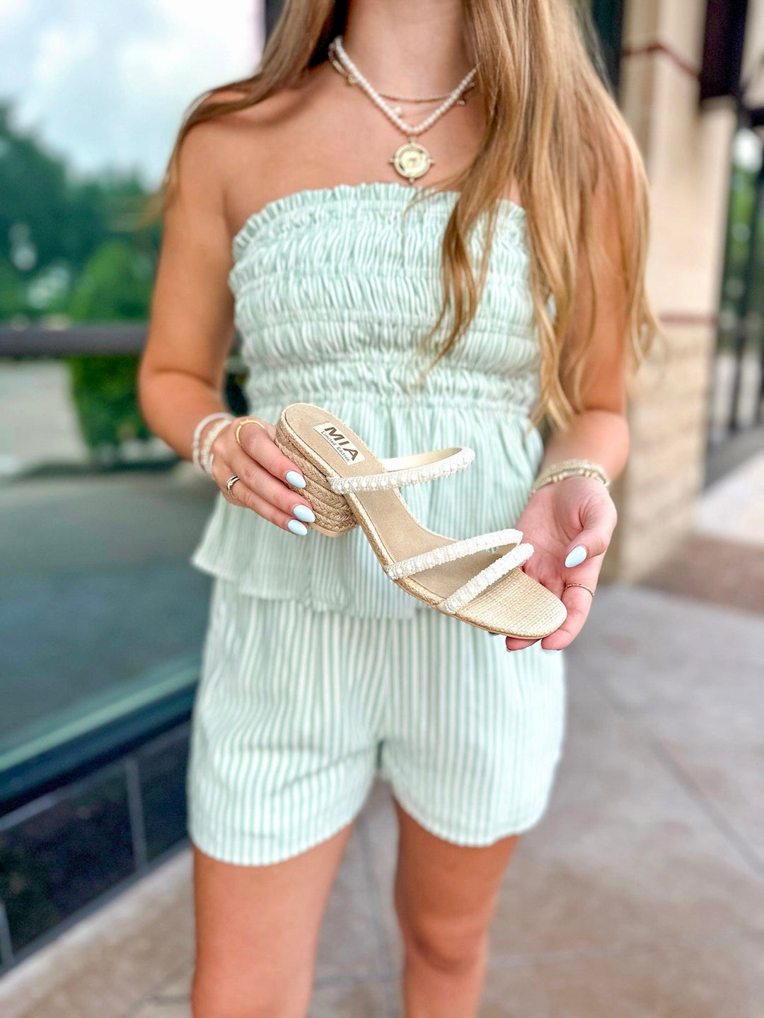 Aiblee Set Mila Strapless Top & Shorts Set