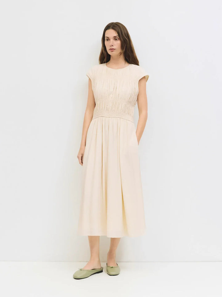 All Row Dress Cream / XS Brenda Tiered Dress