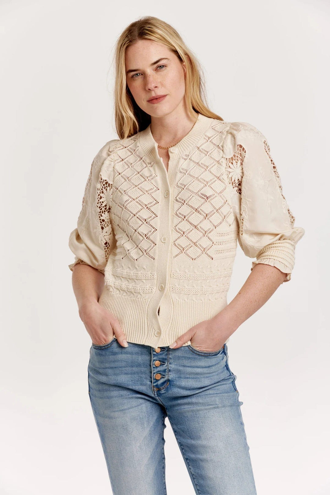 Another Love Cardigan Vintage Cream / XS Ankara Mesh Cardigan