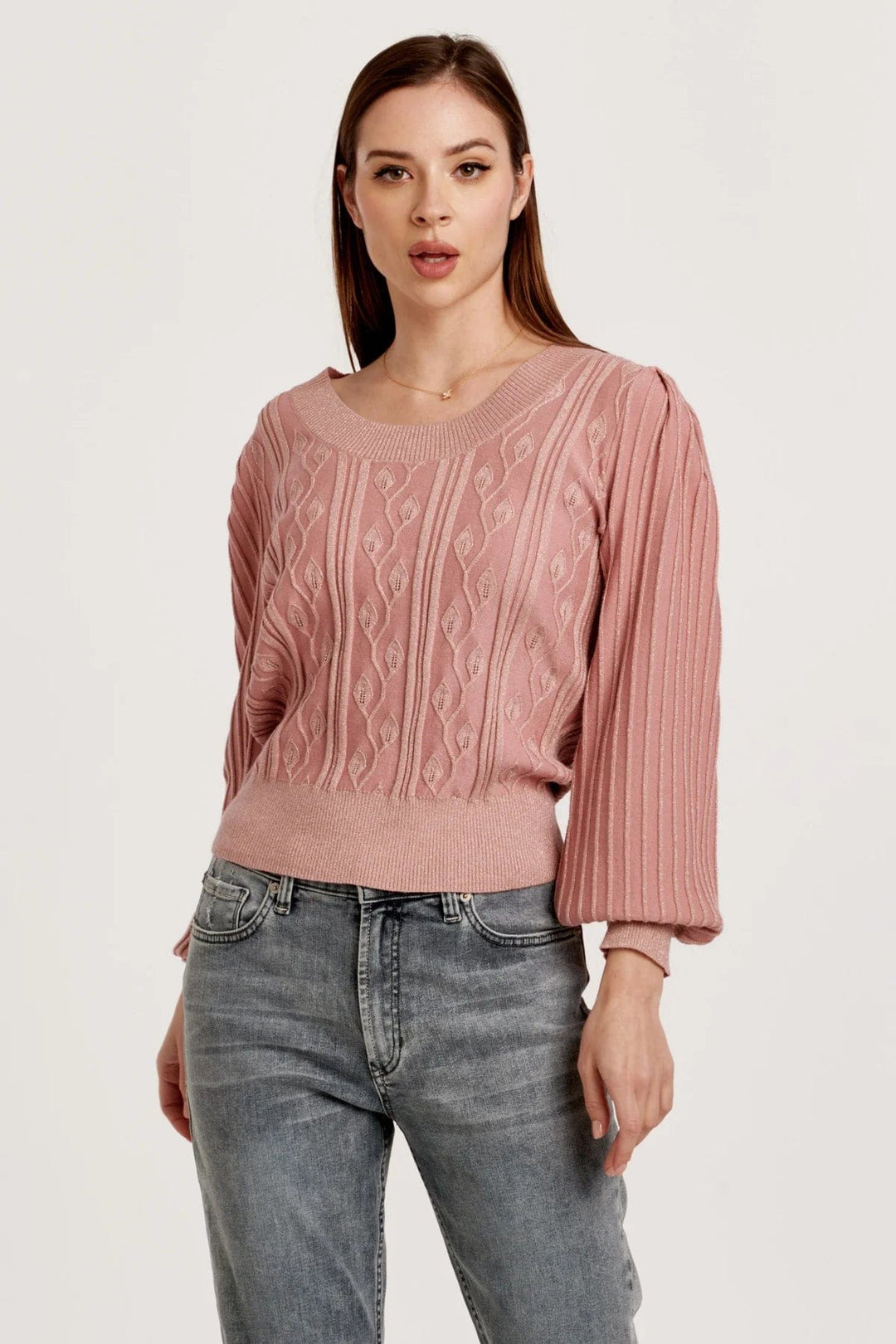 Another Love Sweater Woodrose - Pink / XS Chase Scoop Neck Sweater