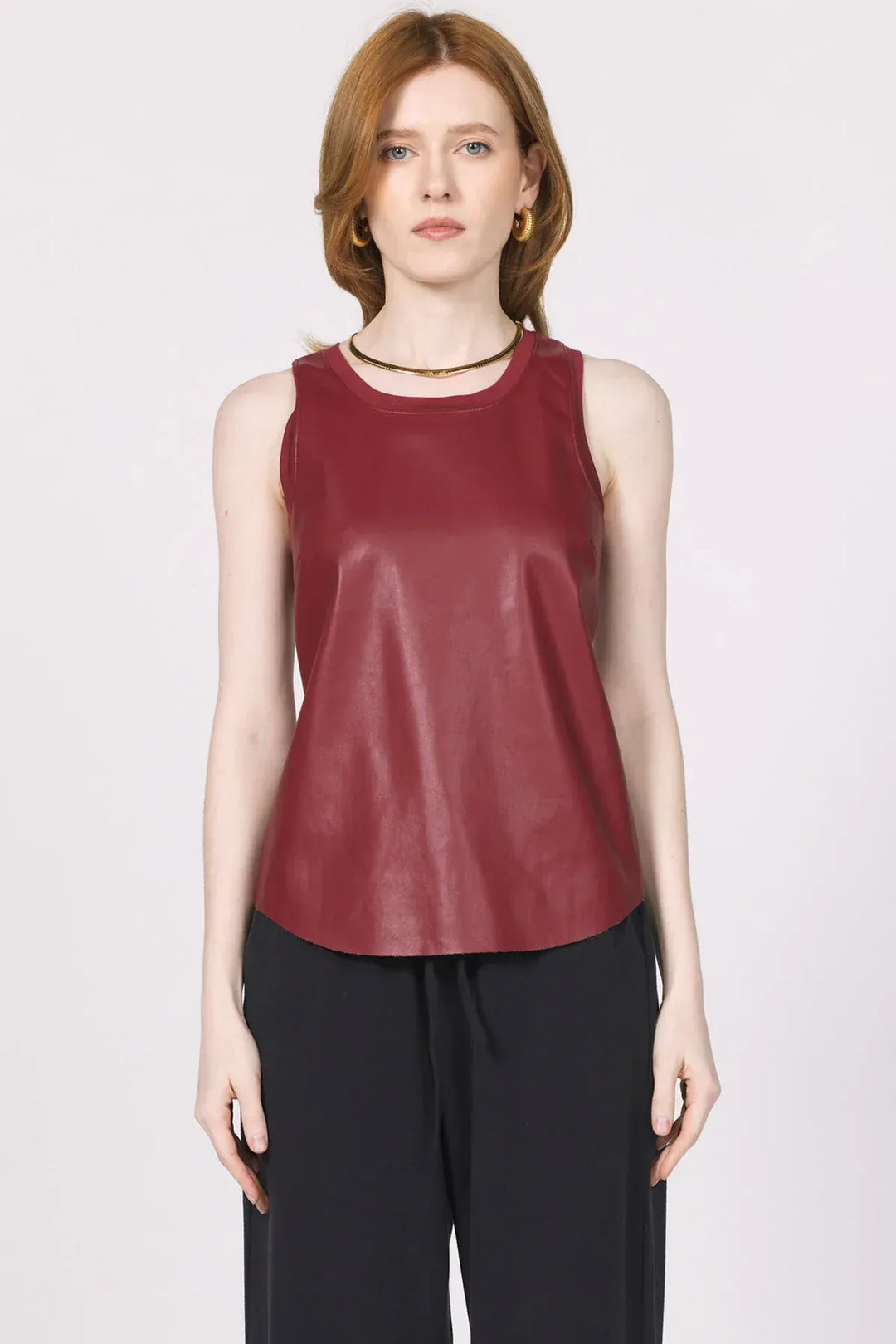 Another Love Tank Bordeaux / XS Carmela Vegan Leather Tank