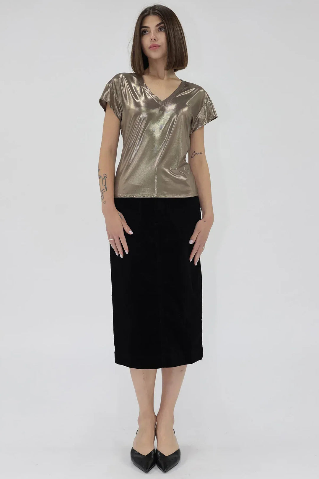 Another Love Top Lumi Metallic Top