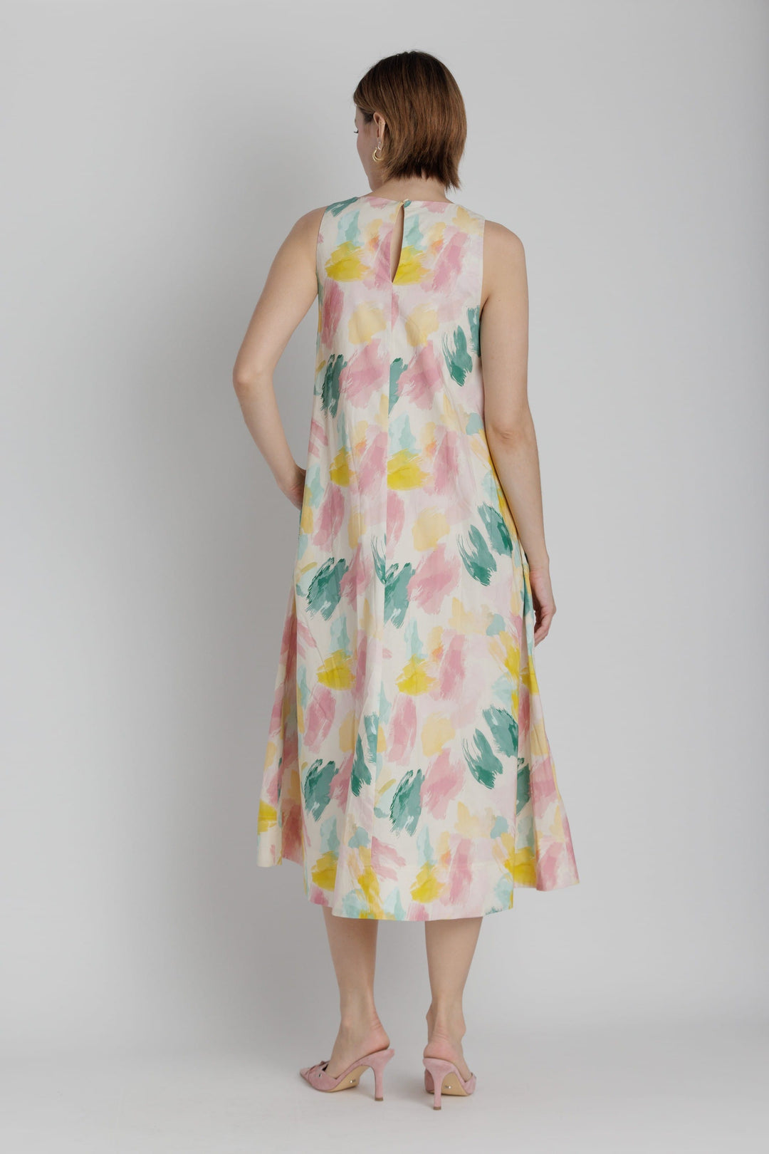 Aureum Dress Anna Watercolor Midi Dress