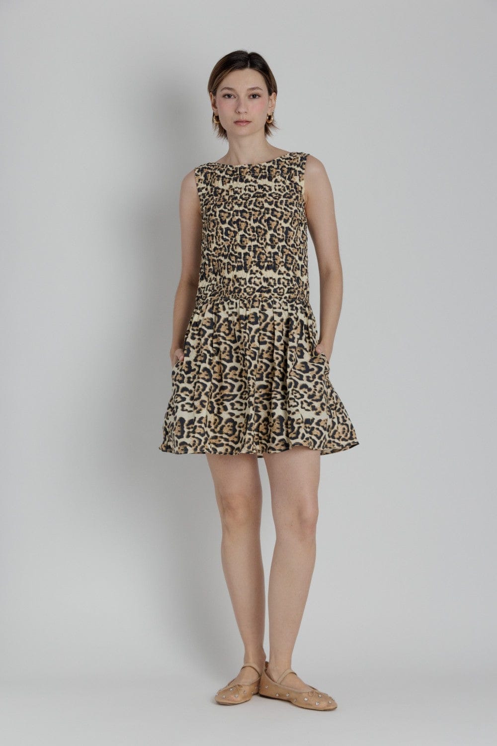 Aureum Dress Eliana Smocked Midi Dress