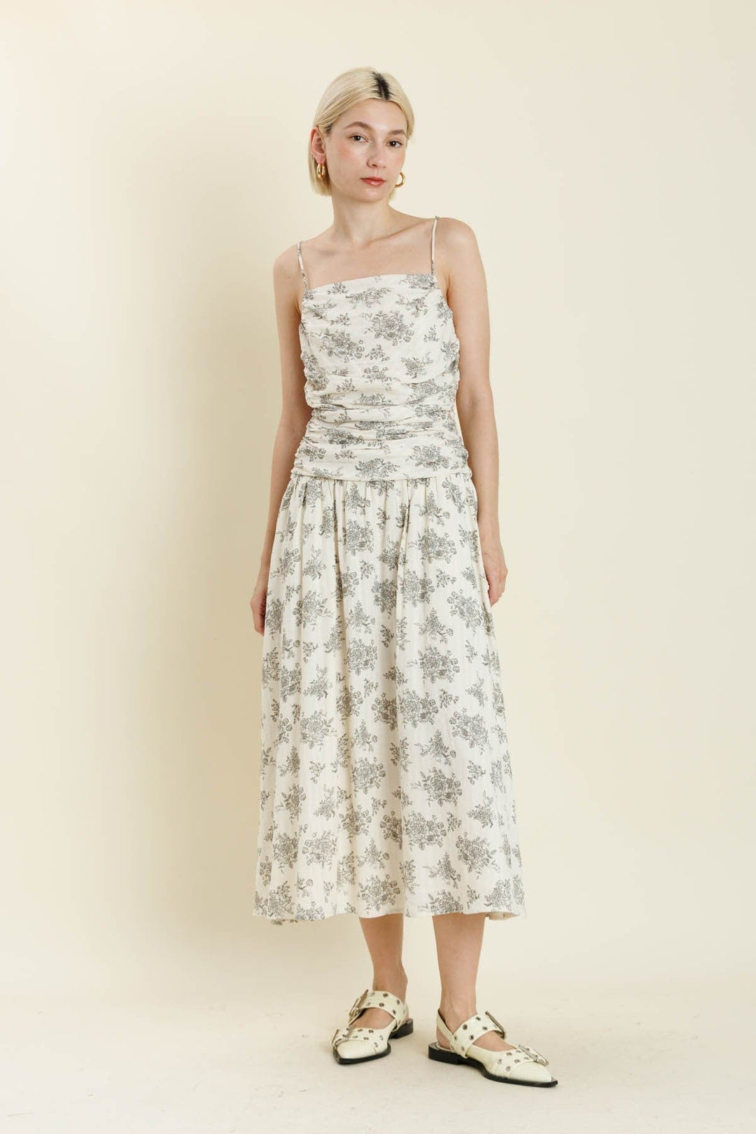 Aureum Dress Ivory / XS Journee Floral Midi Dress