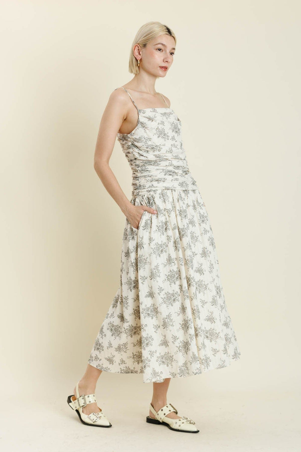 Aureum Dress Journee Floral Midi Dress
