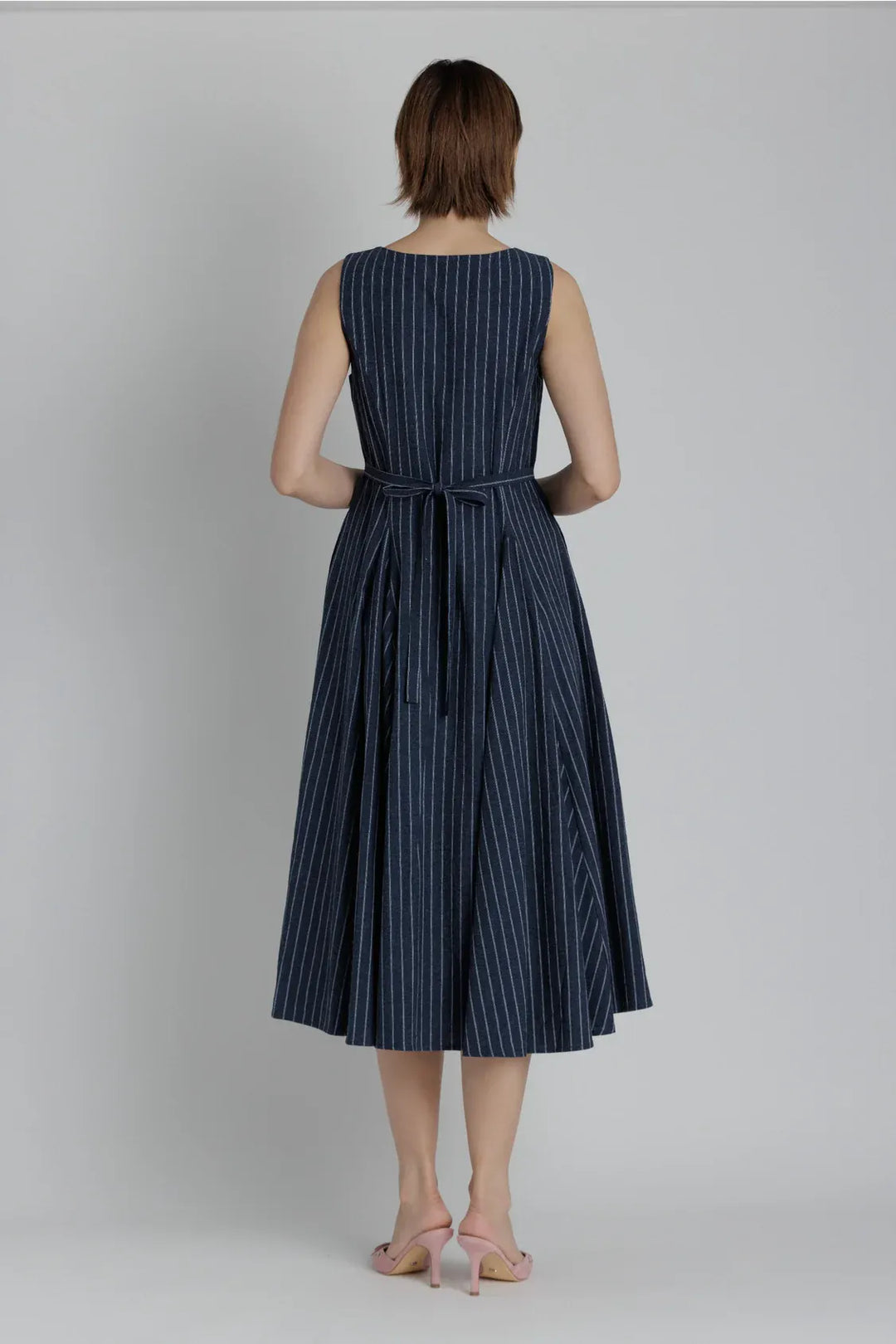 Aureum Dress Quinn Striped Midi Dress