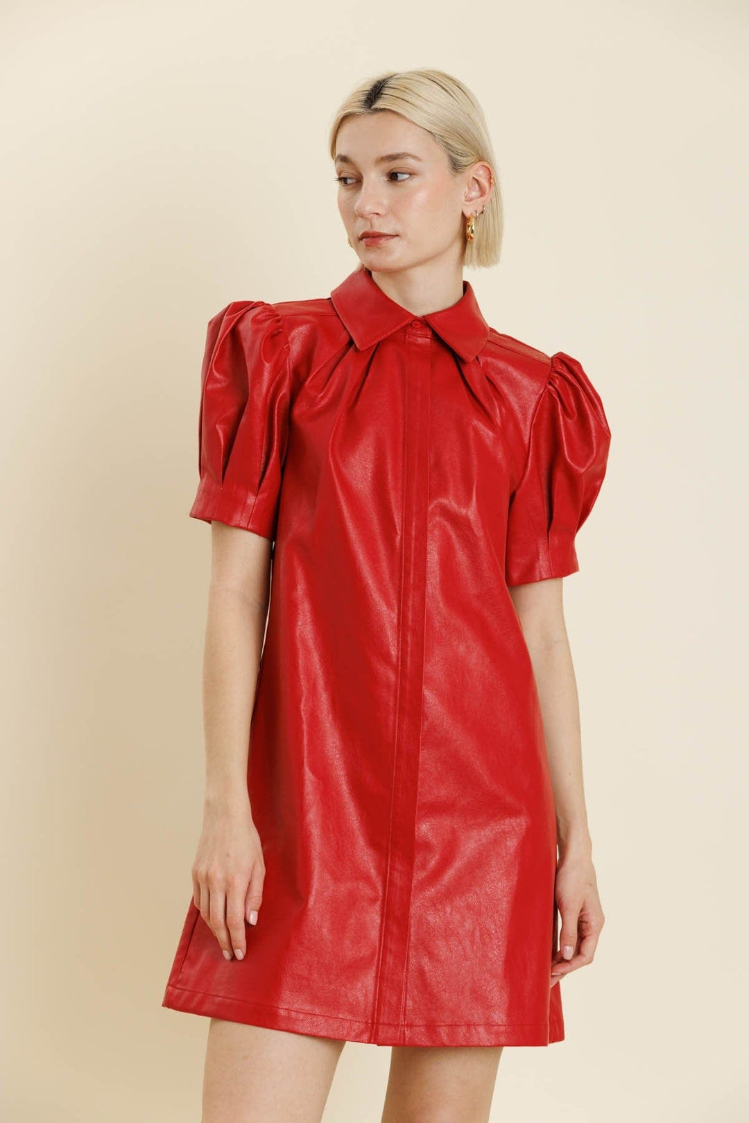 Aureum Dress Red / XS Lola Vegan Leather Dress