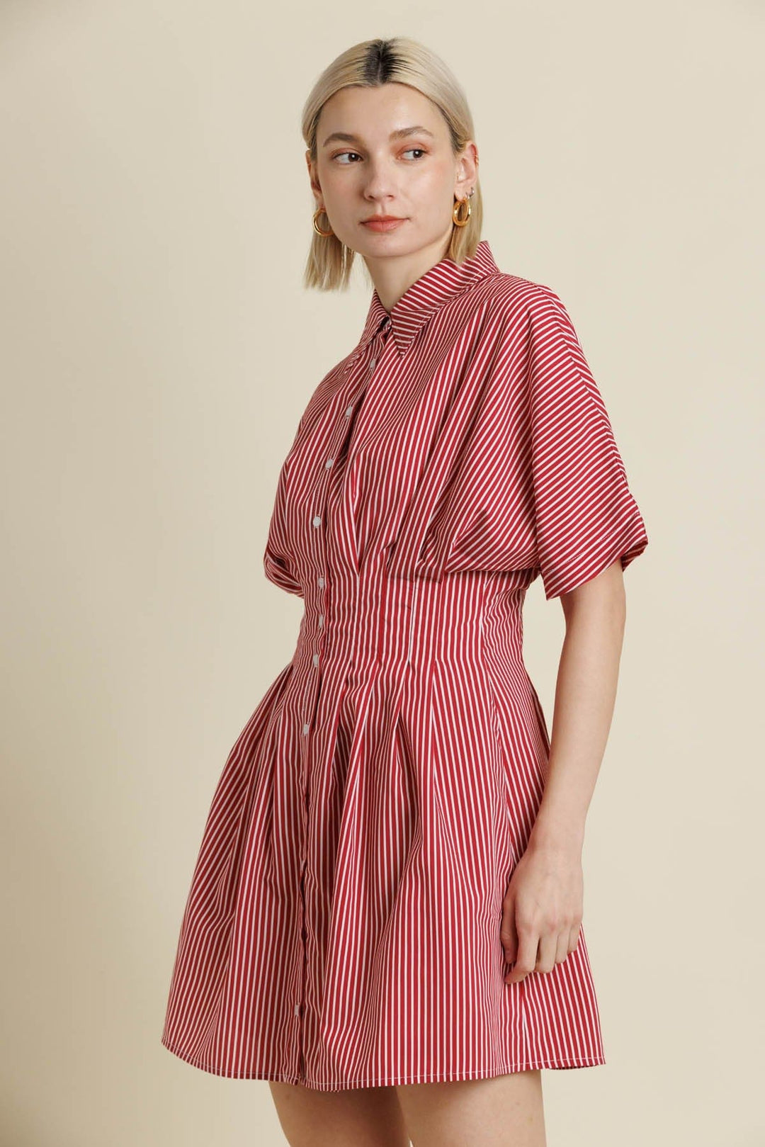 Aureum Dress Selah Striped Mini Dress