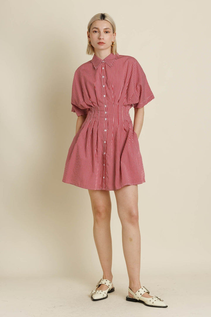 Aureum Dress Selah Striped Mini Dress