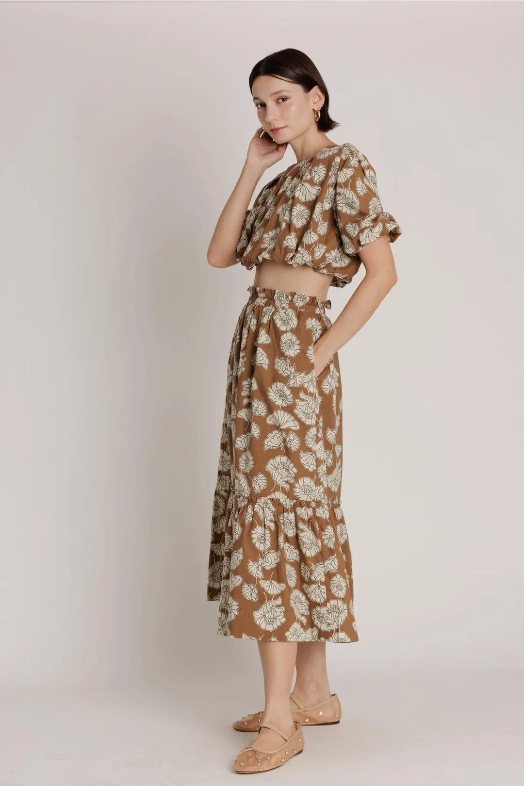 Aureum Midi Skirt Ellie Ruffle Midi Skirt