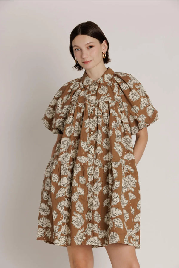 Aureum Mini Dress Brown / XS Josie Mini Shirt Dress