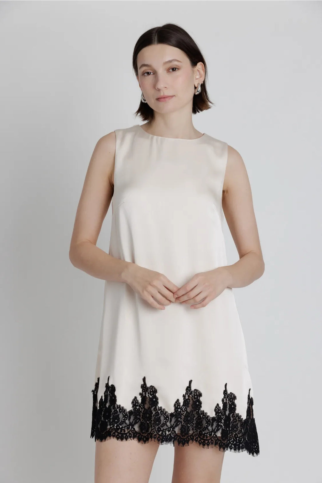 Aureum Mini Dress Daisy Lace Trim Mini Dress