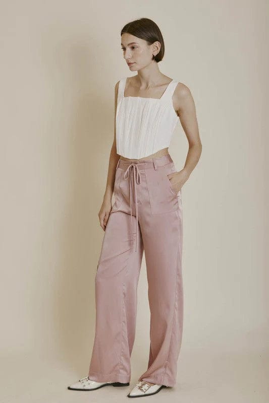 Aureum Pants Mauve / XS Satin Cargo Pants