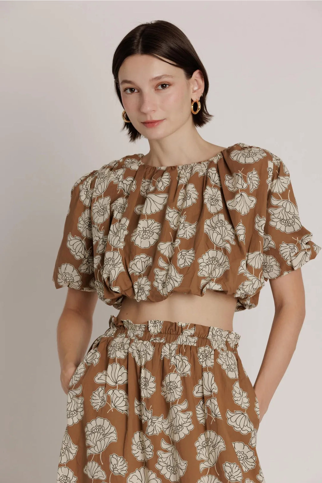Aureum Top Amara Bubble Crop Top