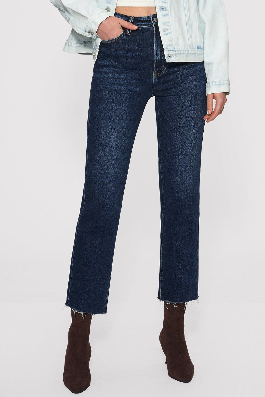 Bayeas Denim Deep Sea / 24 Linda Super High Rise Slim Straight Jeans