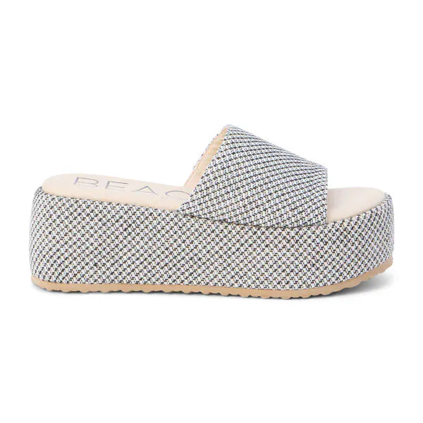 Beach by Matisse Platform Black / White Jute / 6 Pismo Platform Sandal