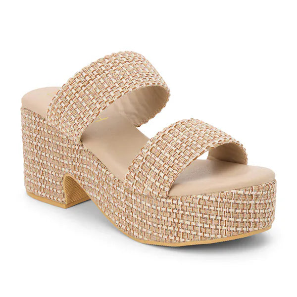 Beach by Matisse Ocean Ave platform sandal with a woven strap and chunky heel, perfect for casual summer wear.