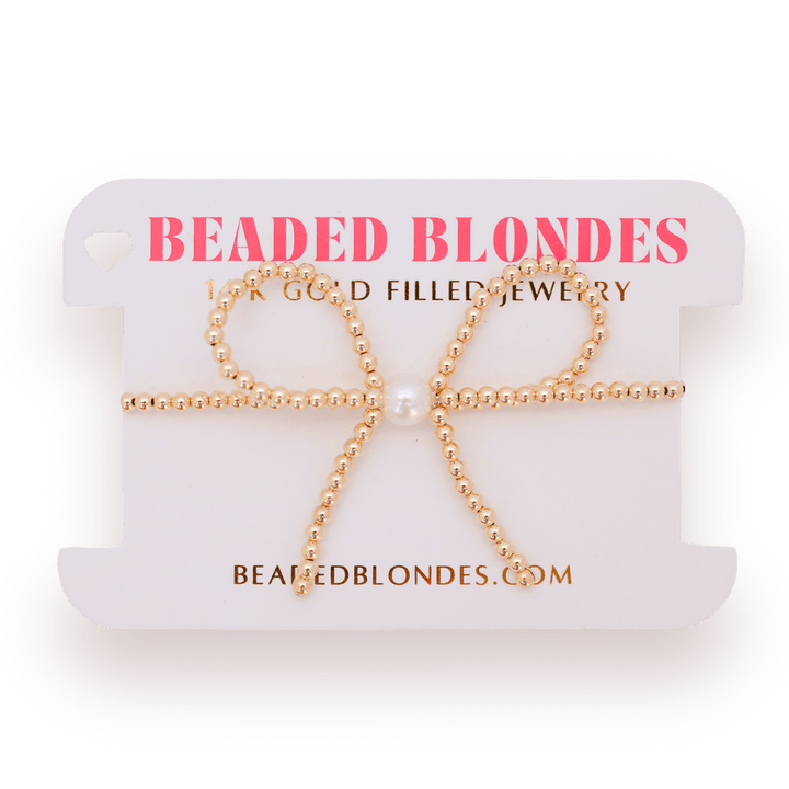 Beaded Blondes Bracelet Gold Bow Bracelet