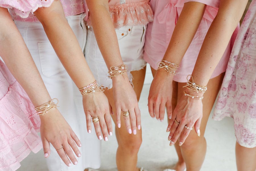 Beaded Blondes Bracelet Gold Bow Bracelet