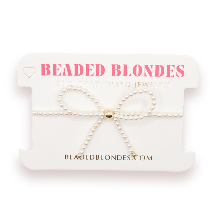 Beaded Blondes Bracelet Pearl Pearl Bow Bracelet