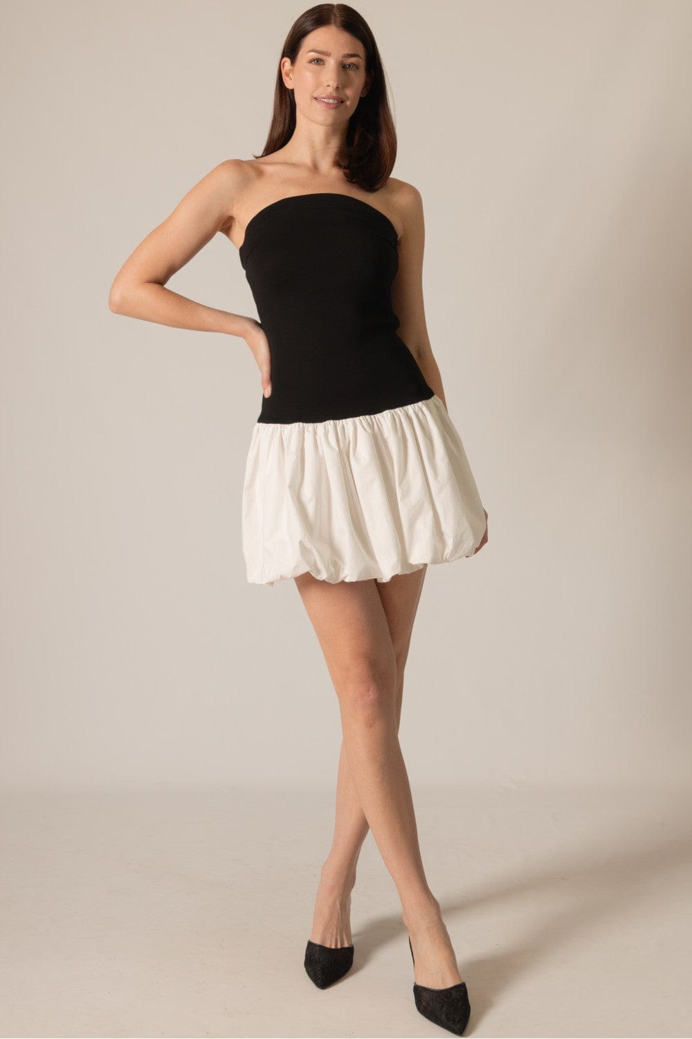 Before You Collection Dress Black / XS Kate Poplin Contrast Mini Dress
