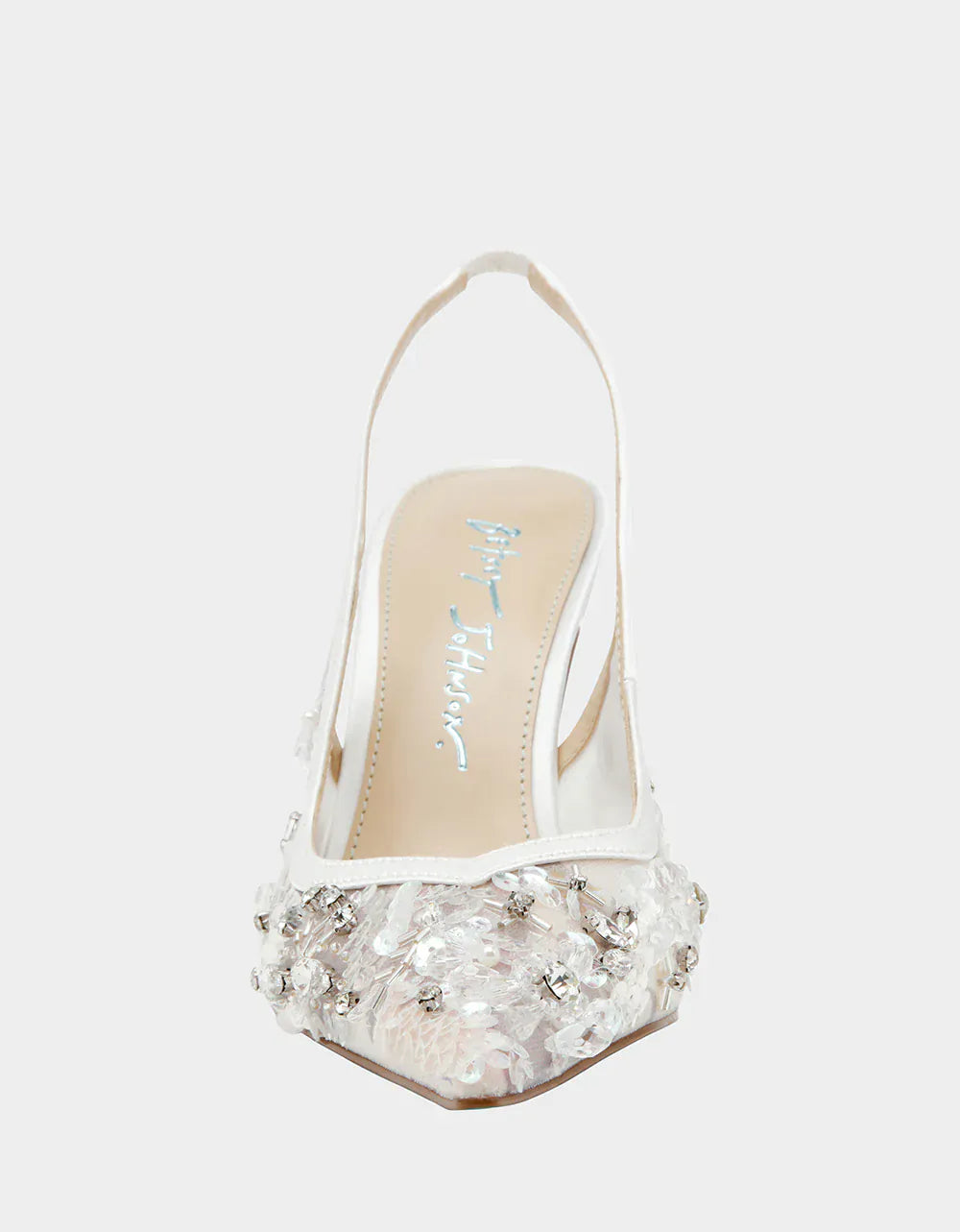 Betsey Johnson Eddie Slingback sandal with open toe and stylish strap, featuring a chic and comfortable design.