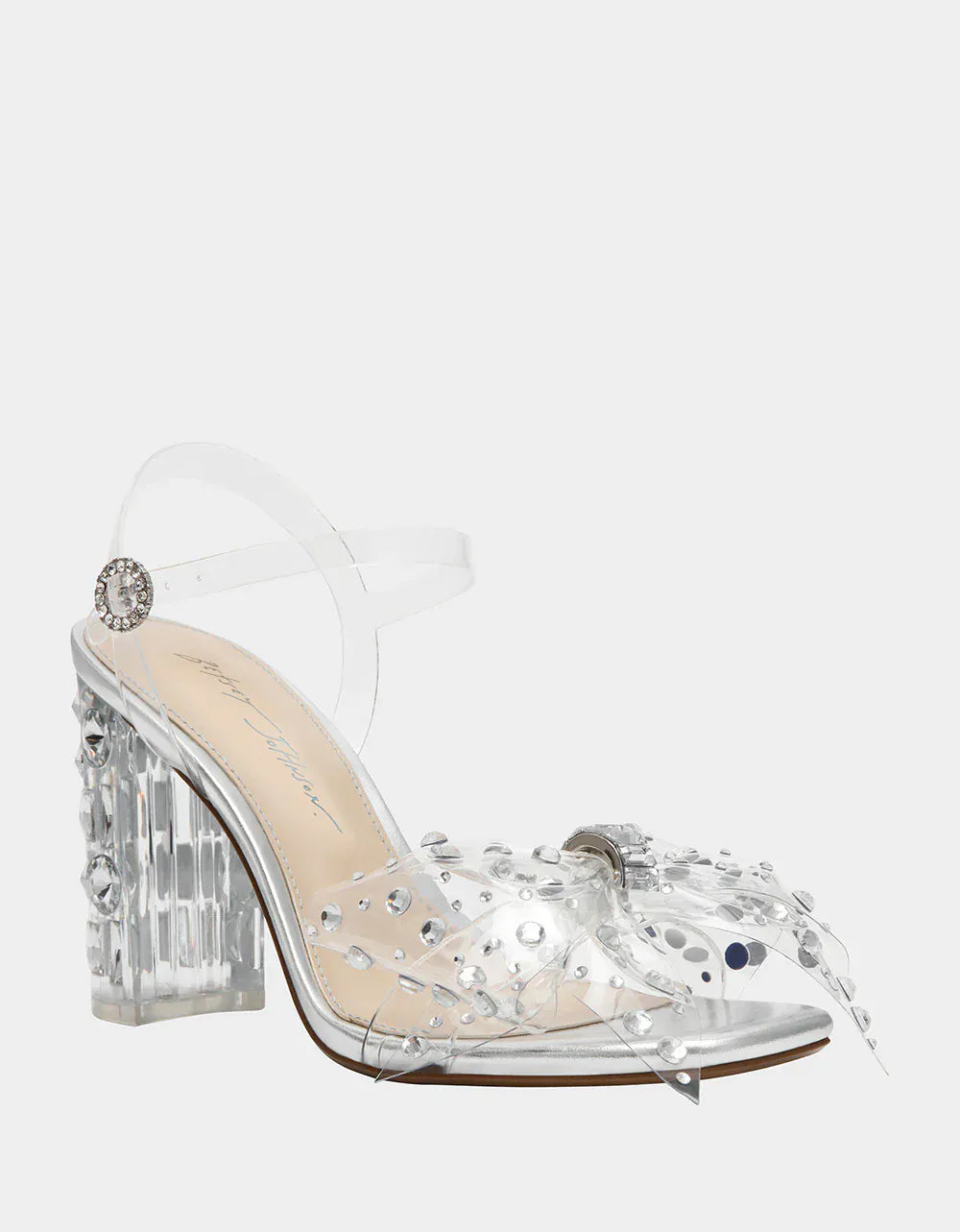 Betsey Johnson Sandal Silver / 6 Pratt Heel