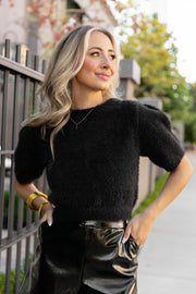 Buddy Love Black / XS Macy Crop Sweater