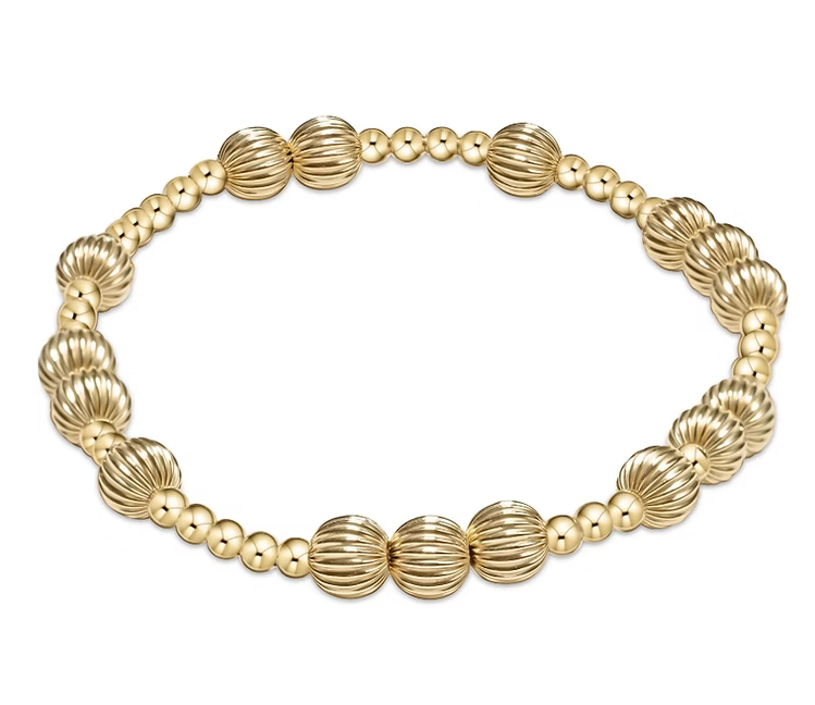 Hope Unwritten Dignity 5mm Bead Bracelet - Gold - Teal Poppy