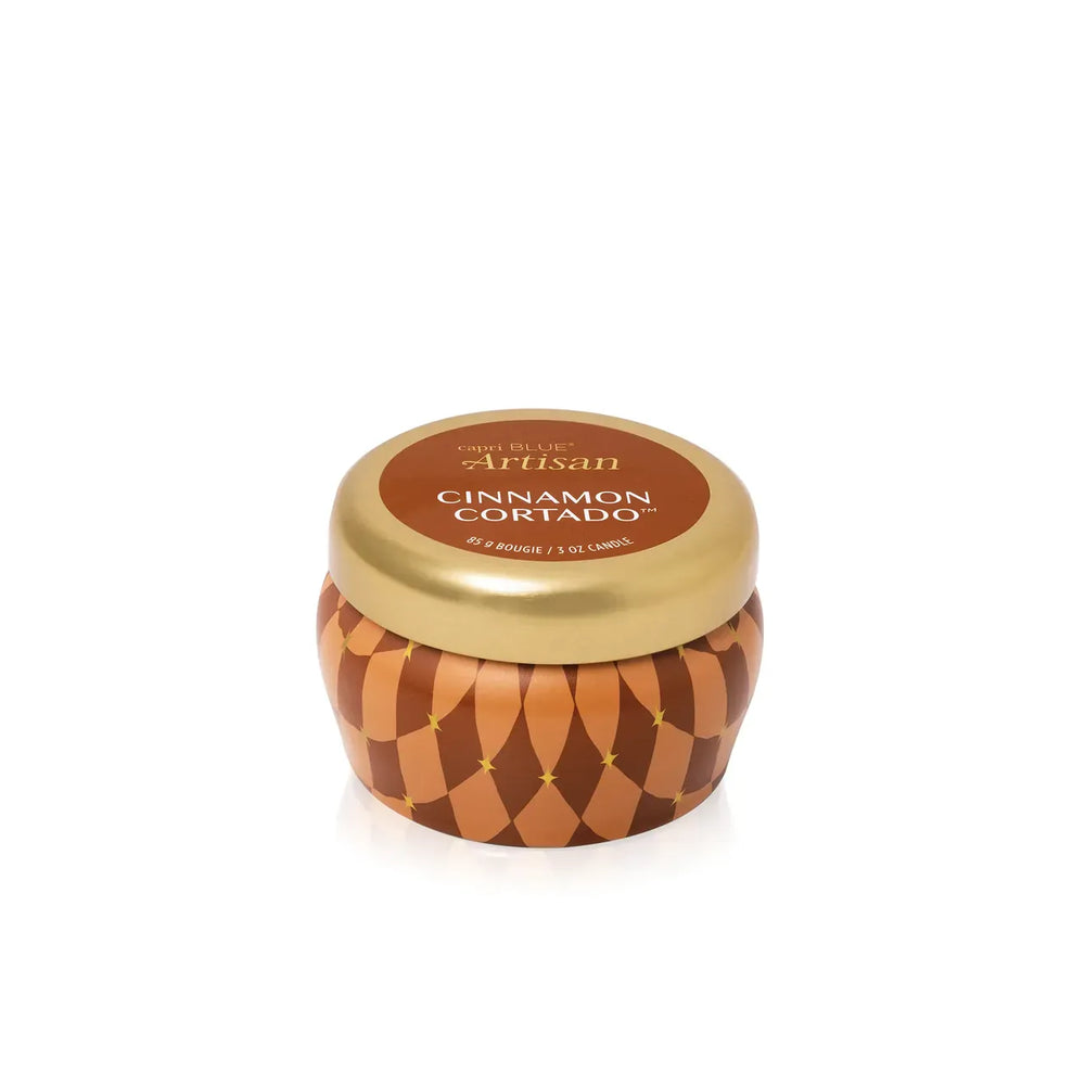 Capri Blue Candles Cinnamon Cortado Winter Bazaar Mini Tin Candle