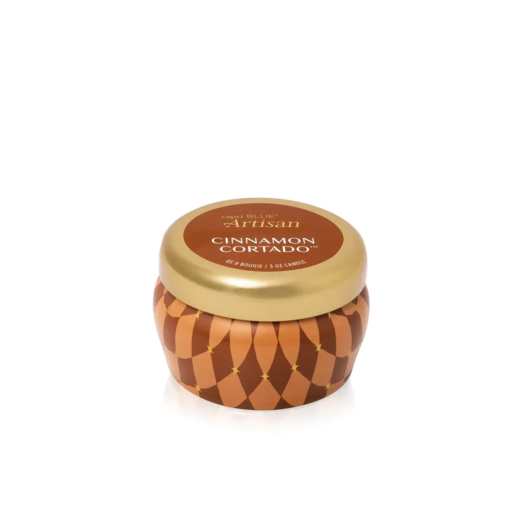 Capri Blue Candles Cinnamon Cortado Winter Bazaar Mini Tin Candle