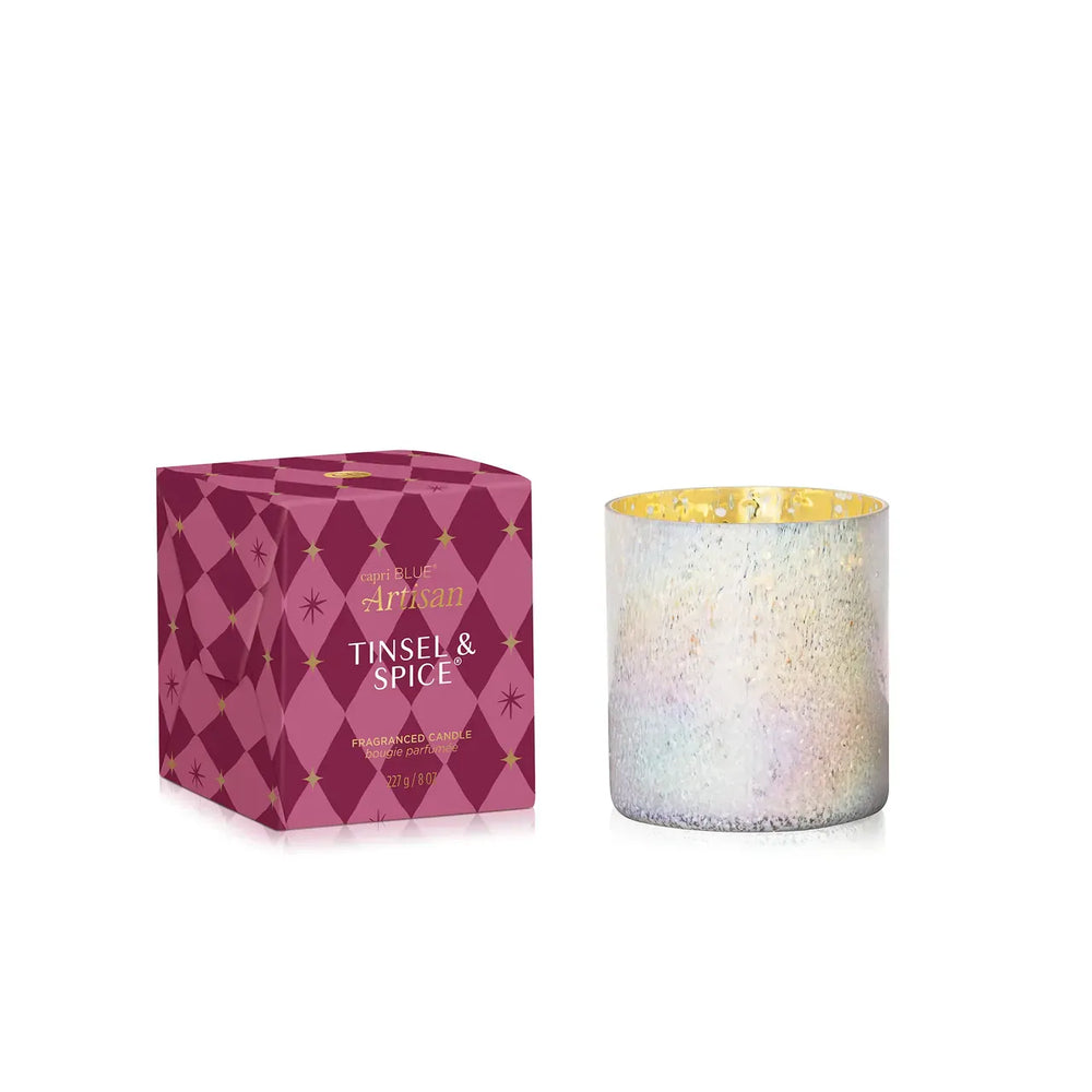 Capri Blue Candles Tinsel & Spice Winter Bazaar Boxed Candle