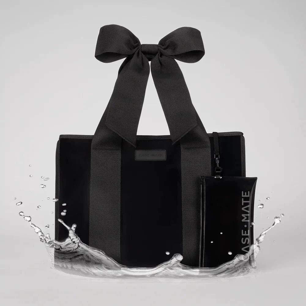 Case Mate Tote Midnight Bow Beach Tote w/ Phone Pouch