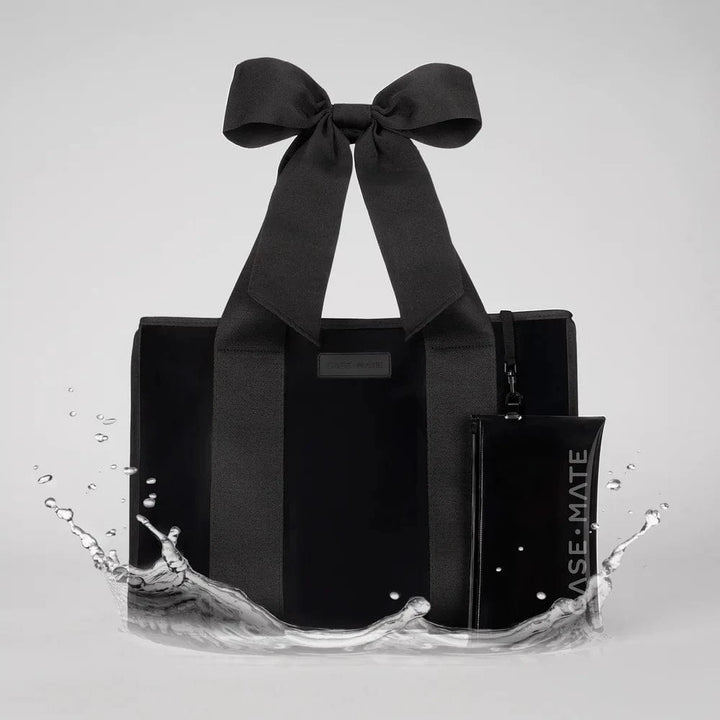 Case Mate Tote Midnight Bow Beach Tote w/ Phone Pouch