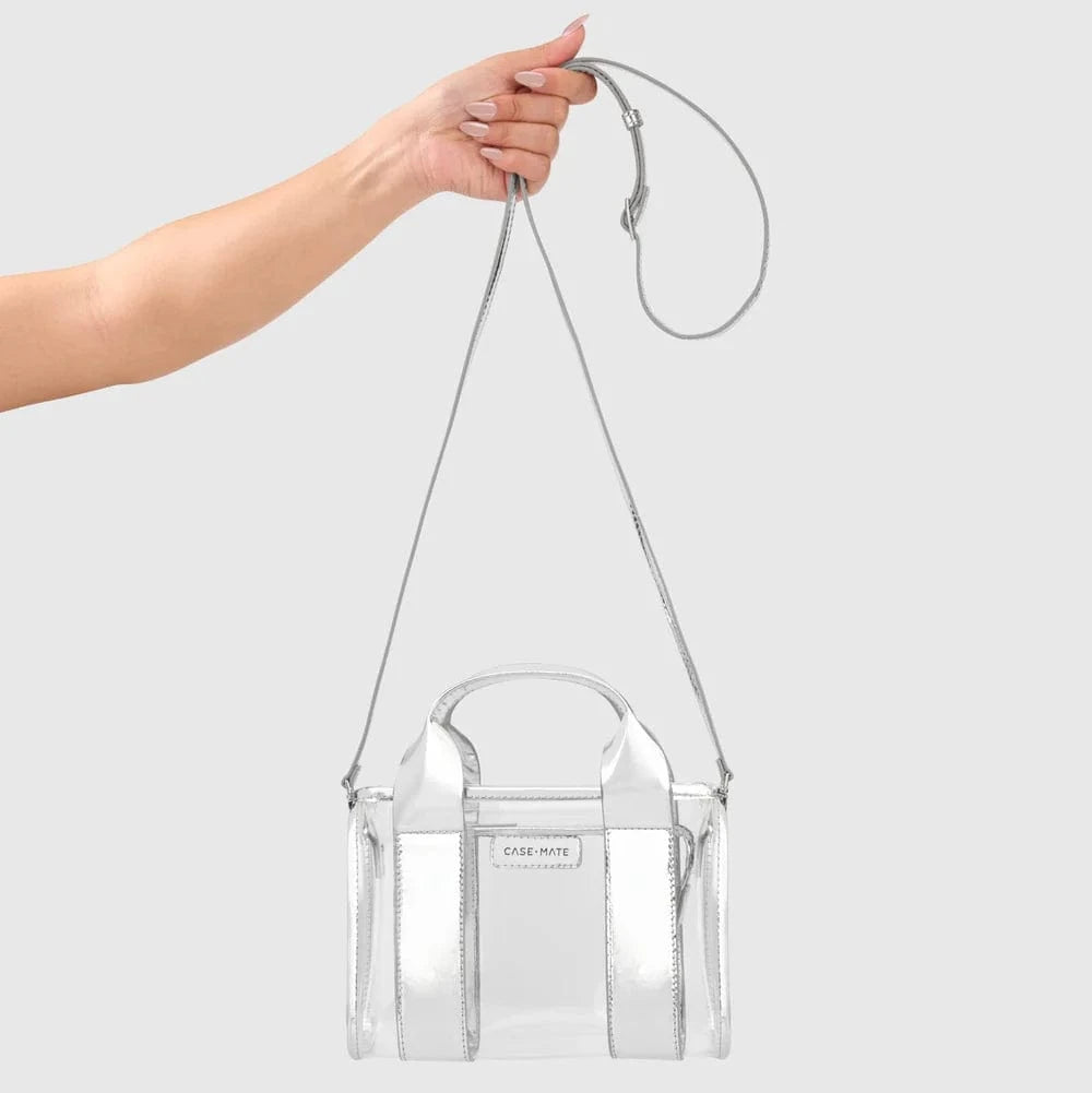 Case Mate Tote Silver Chrome / Clear Micro Stadium Tote