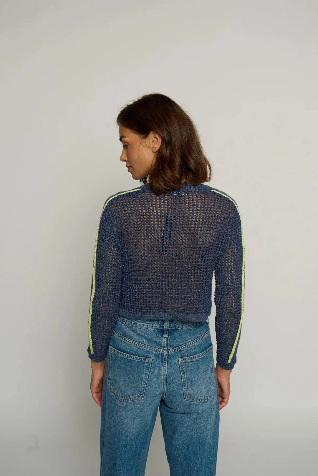 Central Park West NY Cardigan Cecilia Mesh Stitch Cardigan