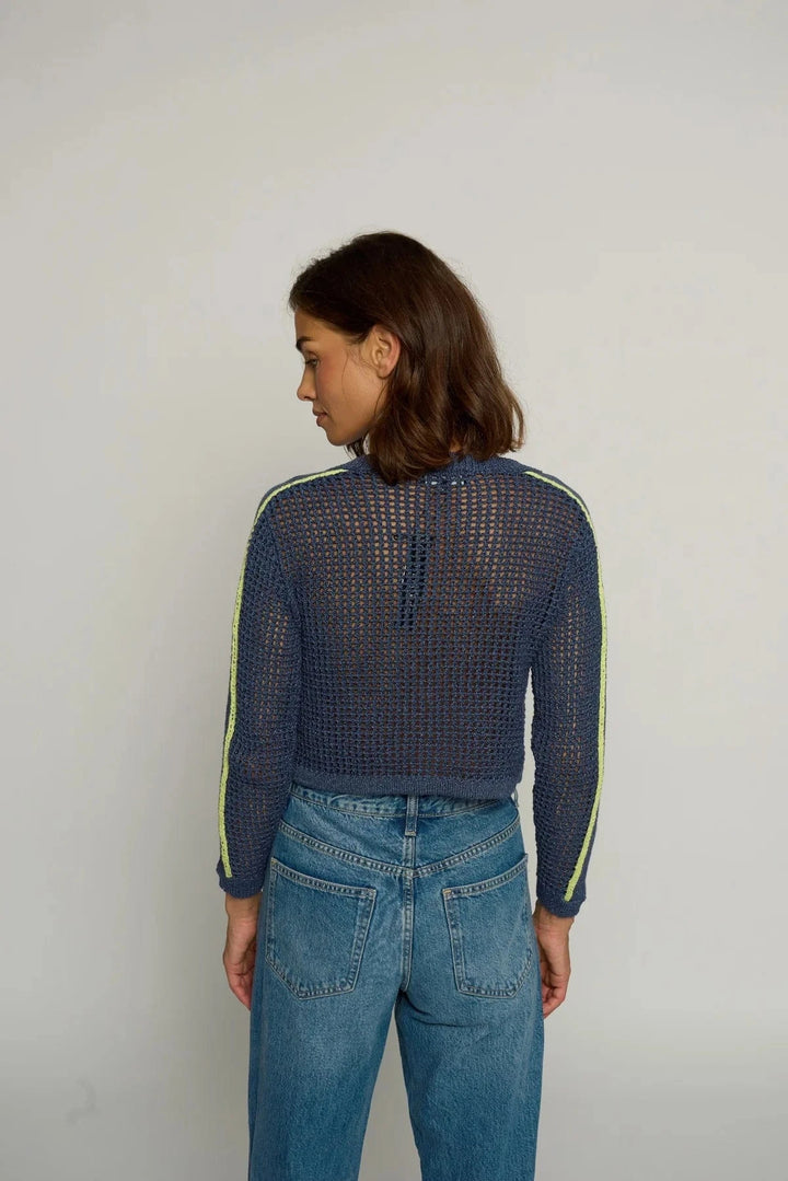 Central Park West NY Cardigan Cecilia Mesh Stitch Cardigan