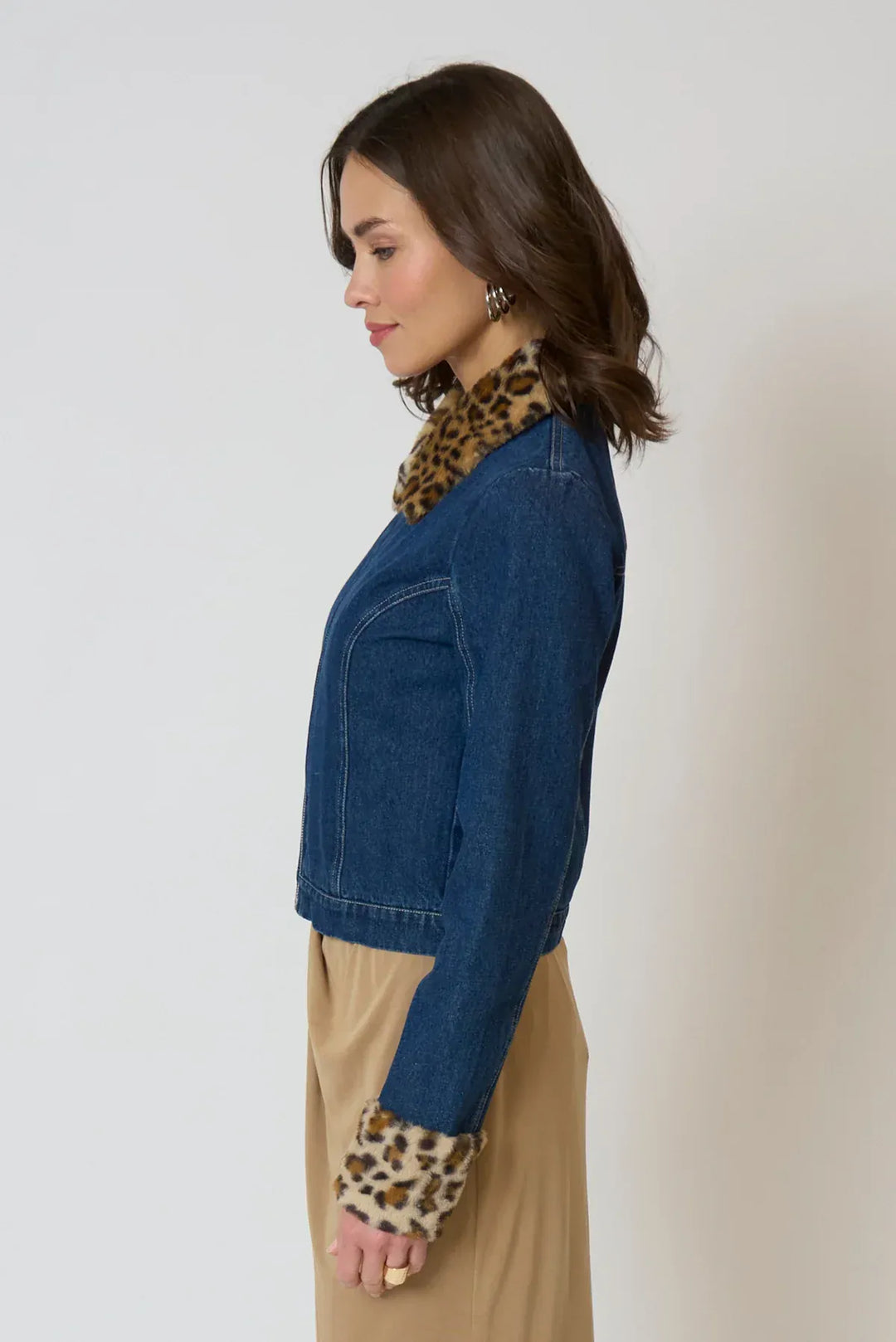 Central Park West NY Jacket Gia Denim And Fur Jacket